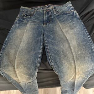 American Eagle Outfitters Men's Blue Jeans-Boot cut size 32x34-#575